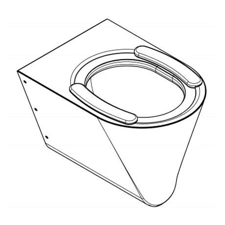 Franke Campus CMPX592S Stainless Steel Wall Hung WC Pan + Seat Pads 2 Franke Campus CMPX592S Stainless Steel Wall Hung WC Pan + Seat Pads - Image 2