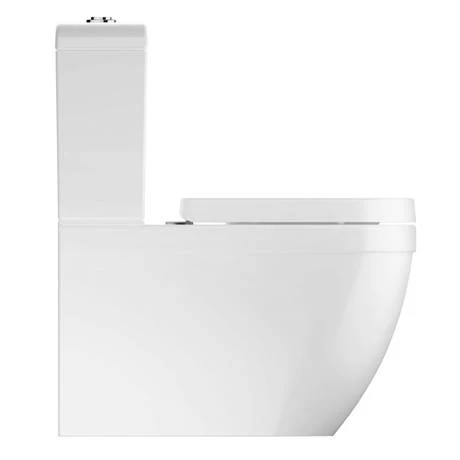Grohe Euro Rimless Close Coupled Toilet with Soft Close Seat (Bottom Inlet) + FREE TOILET ROLL HOLDER 5 Grohe Euro Rimless Close Coupled Toilet with Soft Close Seat (Bottom Inlet) + FREE TOILET ROLL HOLDER - Image 5