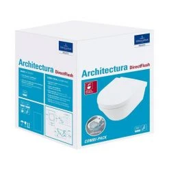 Villeroy and Boch Architectura DirectFlush Rimless Wall Hung Toilet + Soft Close Seat - 4694HR01 5 Villeroy and Boch Architectura DirectFlush Rimless Wall Hung Toilet + Soft Close Seat - 4694HR01 -Hot Sale Toilet Store 4694HR01 D2 460
