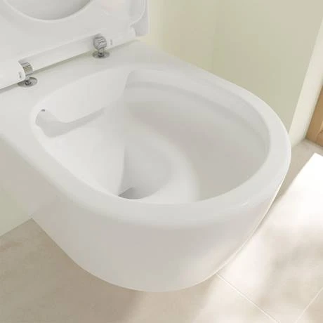 Villeroy and Boch Avento DirectFlush Rimless Wall Hung Toilet w/ Soft Close Seat - 5656HR01 2 Villeroy and Boch Avento DirectFlush Rimless Wall Hung Toilet w/ Soft Close Seat - 5656HR01 - Image 2