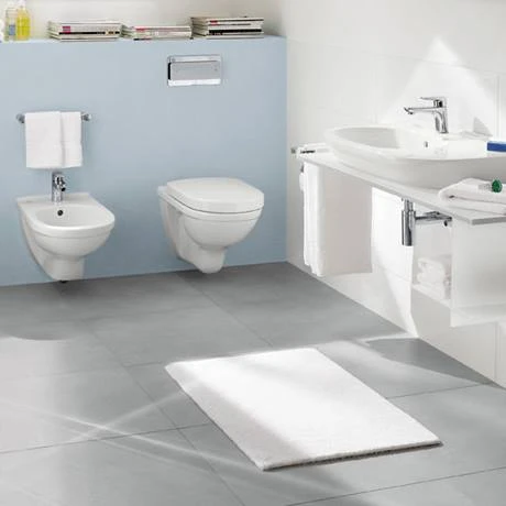 Villeroy and Boch O.novo Wall Hung Toilet w/ Soft Close Toilet Seat - 5660H101 3 Villeroy and Boch O.novo Wall Hung Toilet w/ Soft Close Toilet Seat - 5660H101 - Image 3