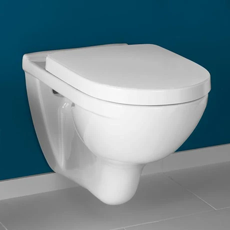 Villeroy and Boch O.novo Wall Hung Toilet w/ Soft Close Toilet Seat - 5660H101 1 Villeroy and Boch O.novo Wall Hung Toilet w/ Soft Close Toilet Seat - 5660H101