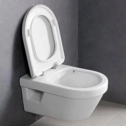 Villeroy and Boch Architectura DirectFlush Rimless Wall Hung Toilet + Soft Close Seat - 5684HR01 8 Villeroy and Boch Architectura DirectFlush Rimless Wall Hung Toilet + Soft Close Seat - 5684HR01 -Hot Sale Toilet Store 5684HR01 D6 460