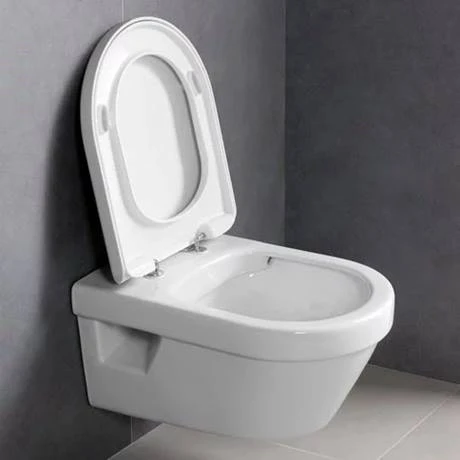 Villeroy and Boch Architectura DirectFlush Rimless Wall Hung Toilet + Soft Close Seat - 5684HR01 3 Villeroy and Boch Architectura DirectFlush Rimless Wall Hung Toilet + Soft Close Seat - 5684HR01 - Image 3