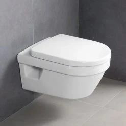 Villeroy and Boch Architectura DirectFlush Rimless Wall Hung Toilet + Soft Close Seat - 5684HR01