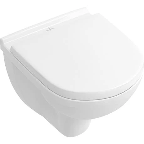 Villeroy and Boch O.novo Wall Hung Toilet w/ Soft Close Toilet Seat - 5660H101 2 Villeroy and Boch O.novo Wall Hung Toilet w/ Soft Close Toilet Seat - 5660H101 - Image 2