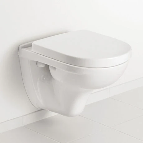 Villeroy and Boch O.novo Compact Wall Hung Toilet + Soft Close Seat - 5688H101 1 Villeroy and Boch O.novo Compact Wall Hung Toilet + Soft Close Seat - 5688H101