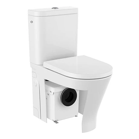 Roca The Gap Round D-Trit Rimless Close Coupled Toilet with Macerator Pump - A34T0N2000 1 Roca The Gap Round D-Trit Rimless Close Coupled Toilet with Macerator Pump - A34T0N2000