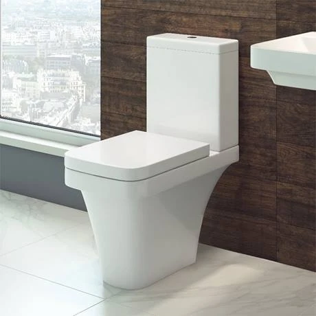 Anzio Square Comfort Height Toilet + Soft Close Seat 2 Anzio Square Comfort Height Toilet + Soft Close Seat - Image 2