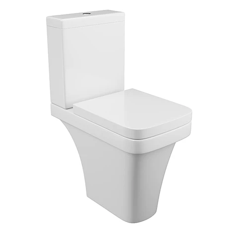 Anzio Square Comfort Height Toilet + Soft Close Seat 1 Anzio Square Comfort Height Toilet + Soft Close Seat