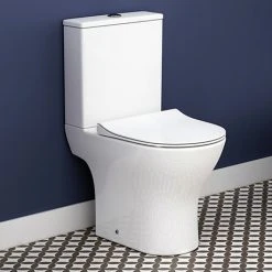 Hot Sale Toilet Store 14 Alps Modern Rimless Short Projection Toilet + Soft Closing Seat