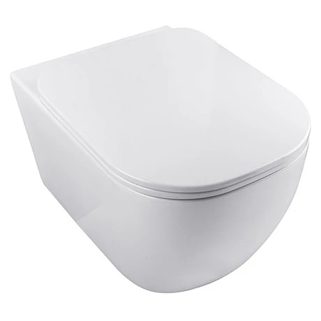 BagnoDesign Attache Rimless Wall Hung Toilet with Soft Close Seat 1 BagnoDesign Attache Rimless Wall Hung Toilet with Soft Close Seat