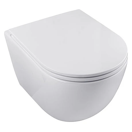 BagnoDesign Envoy Rimless Wall Hung Toilet with Soft Close Seat 1 BagnoDesign Envoy Rimless Wall Hung Toilet with Soft Close Seat