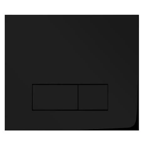 Arezzo Matt Black Dual Flush Concealed WC Cistern with Wall Hung Frame + Modern Toilet 3 Arezzo Matt Black Dual Flush Concealed WC Cistern with Wall Hung Frame + Modern Toilet - Image 3