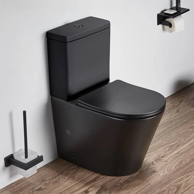 Arezzo Matt Black BTW Close Coupled Toilet + Soft Close Seat 1 Arezzo Matt Black BTW Close Coupled Toilet + Soft Close Seat
