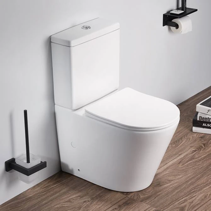 Arezzo Matt White BTW Close Coupled Toilet + Soft Close Seat 1 Arezzo Matt White BTW Close Coupled Toilet + Soft Close Seat