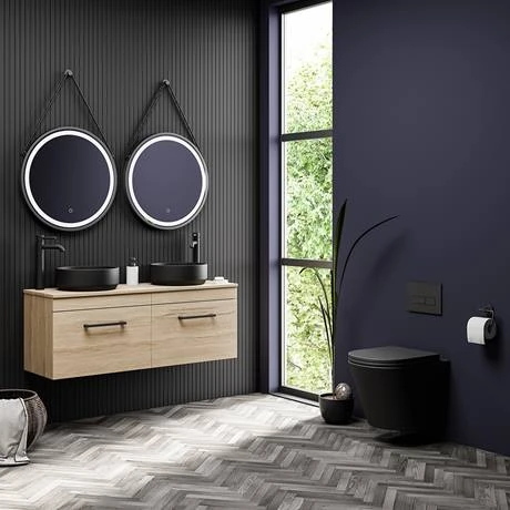 Arezzo Matt Black Rimless Wall Hung Toilet incl. Soft Close Seat 6 Arezzo Matt Black Rimless Wall Hung Toilet incl. Soft Close Seat - Image 6