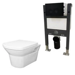 Arezzo Compact Toilet Fixing Frame with Dual Flush Cistern + Modern Toilet 9 Arezzo Compact Toilet Fixing Frame with Dual Flush Cistern + Modern Toilet -Hot Sale Toilet Store AZCFRB PAN d4a 460