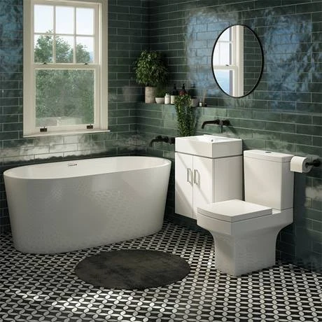 Arezzo Square Close Coupled Toilet + Soft Close Seat 2 Arezzo Square Close Coupled Toilet + Soft Close Seat - Image 2