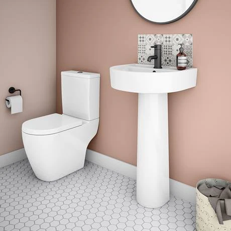 Bianco Close Coupled Modern Toilet + Soft Close Seat 5 Bianco Close Coupled Modern Toilet + Soft Close Seat - Image 5