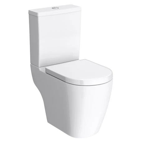 Bianco Close Coupled Modern Toilet + Soft Close Seat 1 Bianco Close Coupled Modern Toilet + Soft Close Seat
