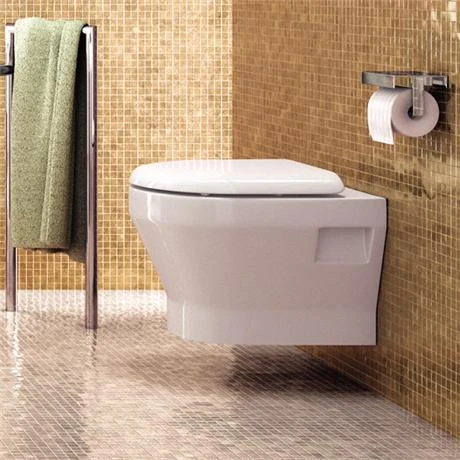 Britton Bathrooms - Curve Wall hung WC with soft close seat 4 Britton Bathrooms - Curve Wall hung WC with soft close seat - Image 4