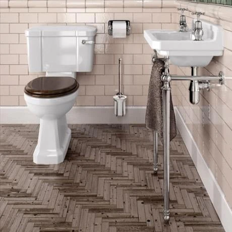 Burlington Cloakroom Slimline Close Coupled Traditional Toilet - Lever Flush 2 Burlington Cloakroom Slimline Close Coupled Traditional Toilet - Lever Flush - Image 2