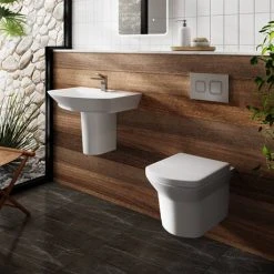 Hudson Reed Maya Wall Hung Pan with Soft Close Seat - CLT007 6 Hudson Reed Maya Wall Hung Pan with Soft Close Seat - CLT007 -Hot Sale Toilet Store CLT007 d3 460