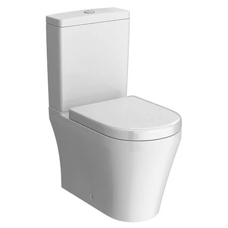Hudson Reed Luna Flush to Wall Toilet + Soft Close Seat 2 Hudson Reed Luna Flush to Wall Toilet + Soft Close Seat - Image 2