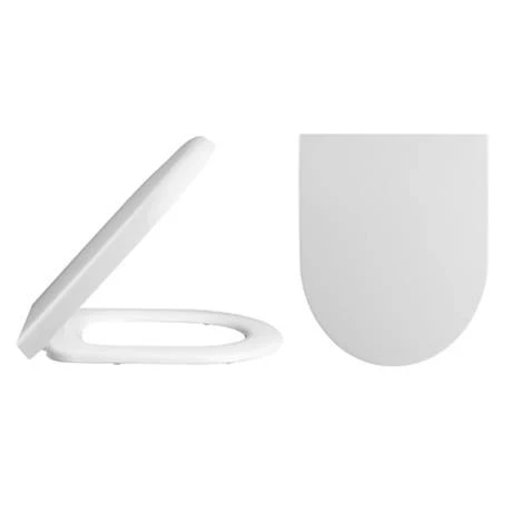 Hudson Reed Luna Flush to Wall Toilet + Soft Close Seat 3 Hudson Reed Luna Flush to Wall Toilet + Soft Close Seat - Image 3