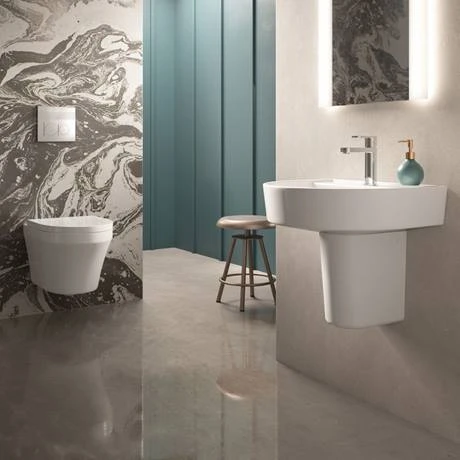 Hudson Reed Luna Round Wall Hung Toilet inc. Soft Close Seat 3 Hudson Reed Luna Round Wall Hung Toilet inc. Soft Close Seat - Image 3