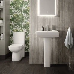 Hudson Reed Arlo Compact Flush to Wall Toilet + Soft Close Seat 7 Hudson Reed Arlo Compact Flush to Wall Toilet + Soft Close Seat -Hot Sale Toilet Store CPC027 d3 460