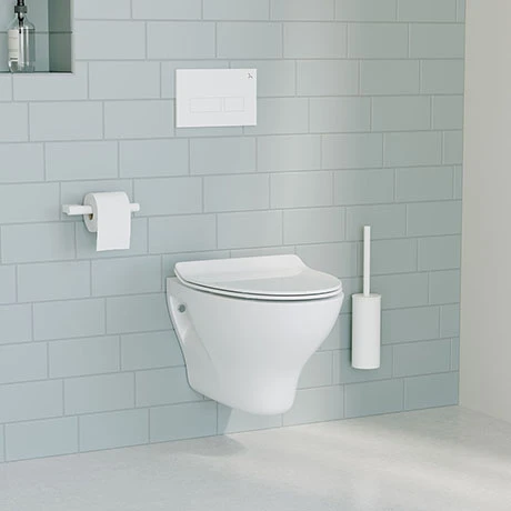 Crosswater MPRO Matt White / Kai Toilet + Concealed WC Cistern with Wall Hung Frame 1 Crosswater MPRO Matt White / Kai Toilet + Concealed WC Cistern with Wall Hung Frame