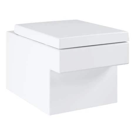 Grohe Cube Ceramic Rimless Wall Hung Toilet with Soft Close Seat + FREE TOILET ROLL HOLDER 6 Grohe Cube Ceramic Rimless Wall Hung Toilet with Soft Close Seat + FREE TOILET ROLL HOLDER - Image 6