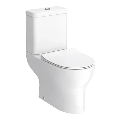 Elite Rimless Close Coupled Toilet + Soft Close Seat 1 Elite Rimless Close Coupled Toilet + Soft Close Seat