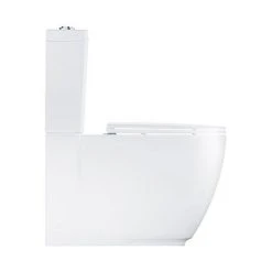 Grohe Essence Rimless Close Coupled Toilet with Soft Close Seat (Bottom Inlet) + FREE TOILET ROLL HOLDER 10 Grohe Essence Rimless Close Coupled Toilet with Soft Close Seat (Bottom Inlet) + FREE TOILET ROLL HOLDER -Hot Sale Toilet Store ESSCCWC1 D2 460