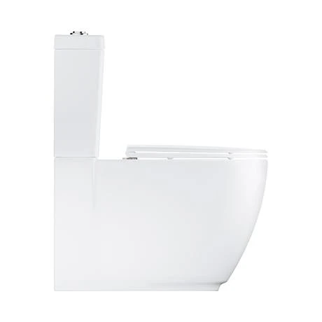 Grohe Essence Rimless Close Coupled Toilet with Soft Close Seat (Bottom Inlet) + FREE TOILET ROLL HOLDER 5 Grohe Essence Rimless Close Coupled Toilet with Soft Close Seat (Bottom Inlet) + FREE TOILET ROLL HOLDER - Image 5
