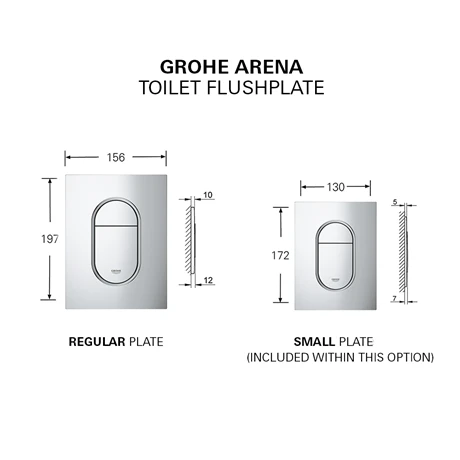 Grohe Solido Euro / Small Plate Complete WC 5 in 1 Pack + FREE TOILET ROLL HOLDER 4 Grohe Solido Euro / Small Plate Complete WC 5 in 1 Pack + FREE TOILET ROLL HOLDER - Image 4
