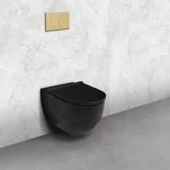 BagnoDesign Koy Matt Black Rimless Wall Hung Toilet with Soft Close Seat 7 BagnoDesign Koy Matt Black Rimless Wall Hung Toilet with Soft Close Seat -Hot Sale Toilet Store KOY320MB D3 460