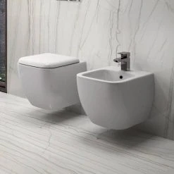 RAK Metropolitan Wall Hung Rimless Pan + Soft Close Seat 7 RAK Metropolitan Wall Hung Rimless Pan + Soft Close Seat -Hot Sale Toilet Store METRWHSC D1 460
