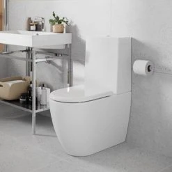 Britton Bathrooms Milan Rimless Close Coupled Toilet + Soft Close Seat 8 Britton Bathrooms Milan Rimless Close Coupled Toilet + Soft Close Seat -Hot Sale Toilet Store MILACC D1 460