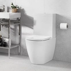 Britton Bathrooms Milan Rimless Close Coupled Toilet + Soft Close Seat 9 Britton Bathrooms Milan Rimless Close Coupled Toilet + Soft Close Seat -Hot Sale Toilet Store MILACC D2 460