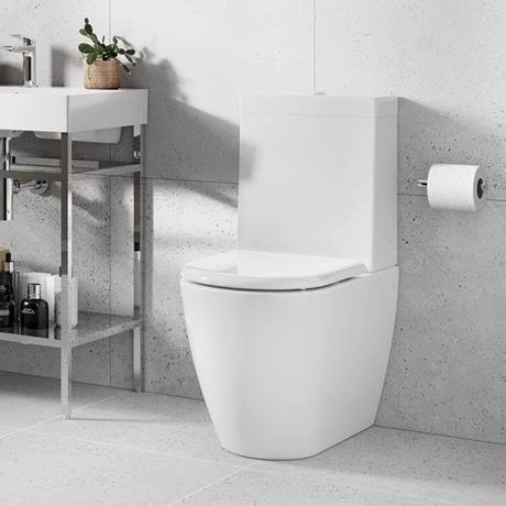 Britton Bathrooms Milan Rimless Close Coupled Toilet + Soft Close Seat 5 Britton Bathrooms Milan Rimless Close Coupled Toilet + Soft Close Seat - Image 5