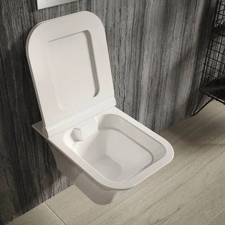 Hudson Reed Grace Rimless Wall Hung Pan & Soft Close Seat - NCT140 6 Hudson Reed Grace Rimless Wall Hung Pan & Soft Close Seat - NCT140 - Image 6