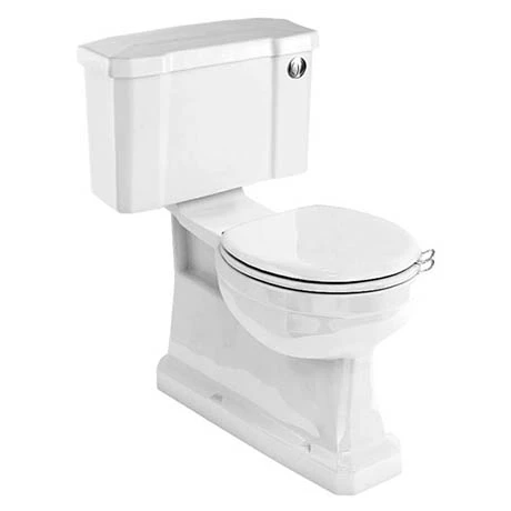 Burlington Concealed S Trap Bottom Outlet Close-Coupled WC with 440mm Push Button Cistern 1 Burlington Concealed S Trap Bottom Outlet Close-Coupled WC with 440mm Push Button Cistern