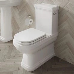 Burlington Riviera Close Coupled BTW Toilet with Soft Close Seat