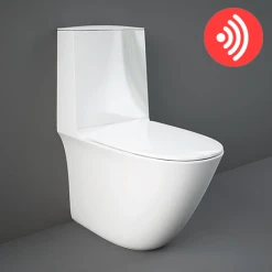 RAK Sensation Touchless Flush Rimless BTW Close Coupled Toilet + Soft-Close Seat