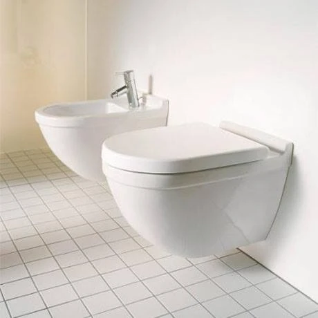 Duravit Starck 3 Durafix Wall Hung Toilet + Seat 2 Duravit Starck 3 Durafix Wall Hung Toilet + Seat - Image 2
