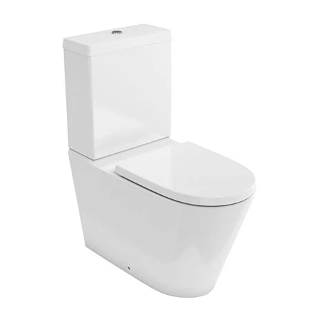 Britton Bathrooms Sphere Rimless Close Coupled Toilet + Soft Close Seat 1 Britton Bathrooms Sphere Rimless Close Coupled Toilet + Soft Close Seat