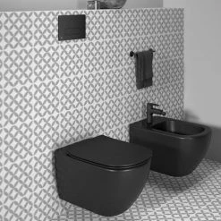 Ideal Standard Tesi Silk Black AquaBlade Wall Hung WC + Soft Close Seat 9 Ideal Standard Tesi Silk Black AquaBlade Wall Hung WC + Soft Close Seat -Hot Sale Toilet Store TESSB WH SC D3 460